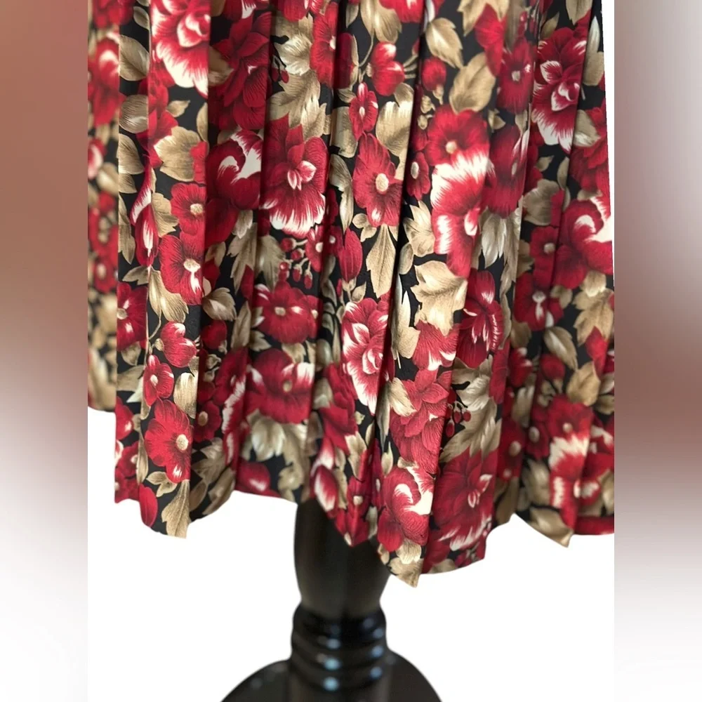 Vintage Volup Leslie Fay Women's Petite Floral Dress Size 16WP - Picture 7 of 15